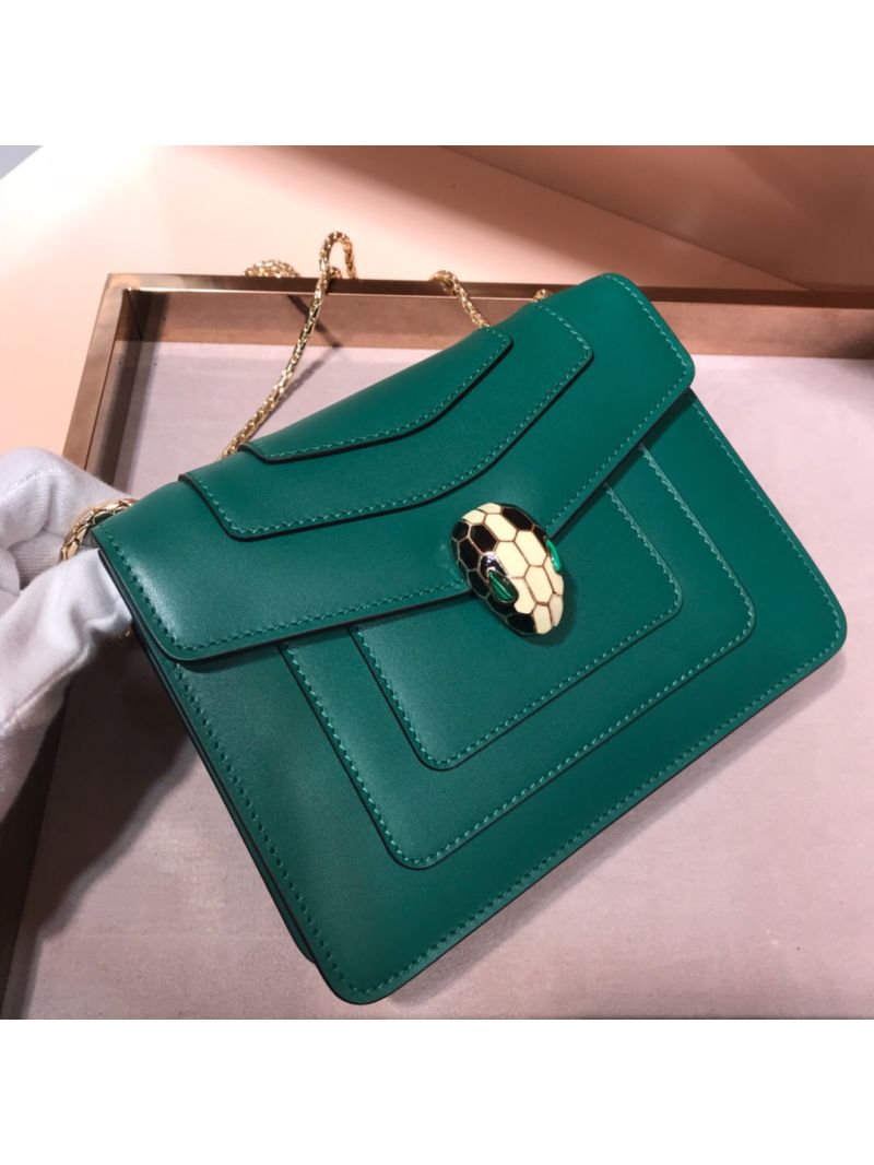 Bvlgari Serpenti Forever Flap Cover Bag 34559 Green