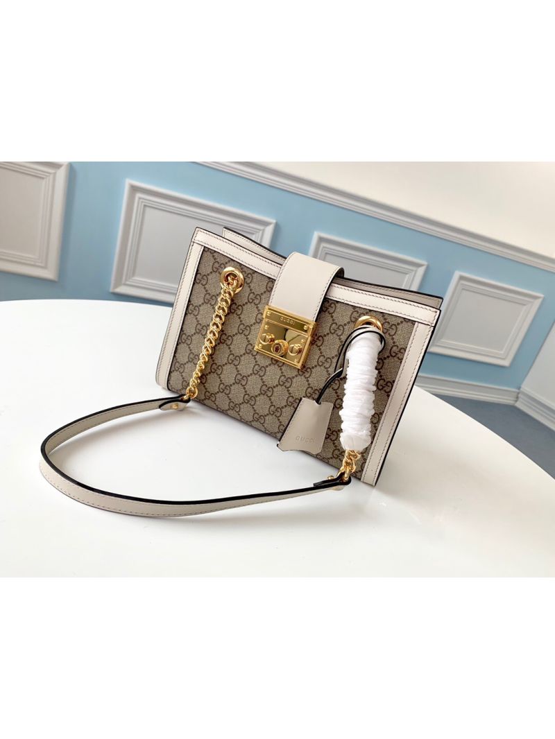 Gucci Padlock small GG shoulder bag 498156 White