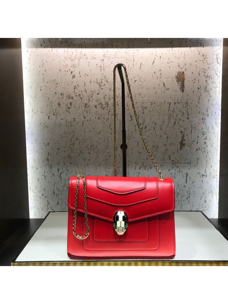 Bvlgari Serpenti Forever Flap Cover Bag 34559 Red