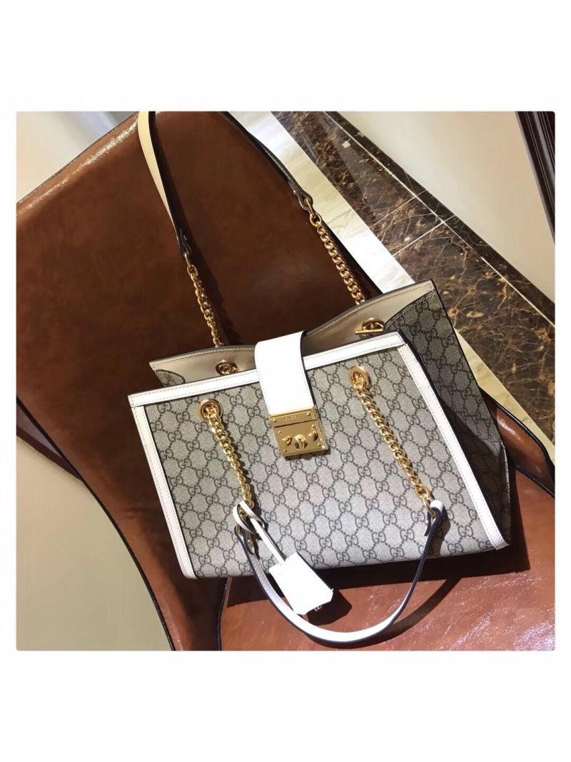 Gucci Padlock Medium GG Shoulder Bag 479197 white