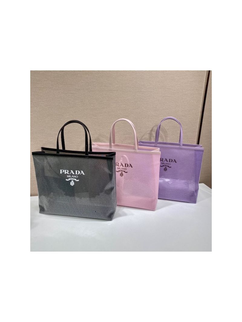 Prada Sequined Mesh Tote Bag 1BG416