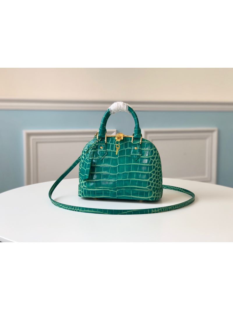 Louis Vuitton LV Alma with Exotic Crocodile Leather N90897 Green