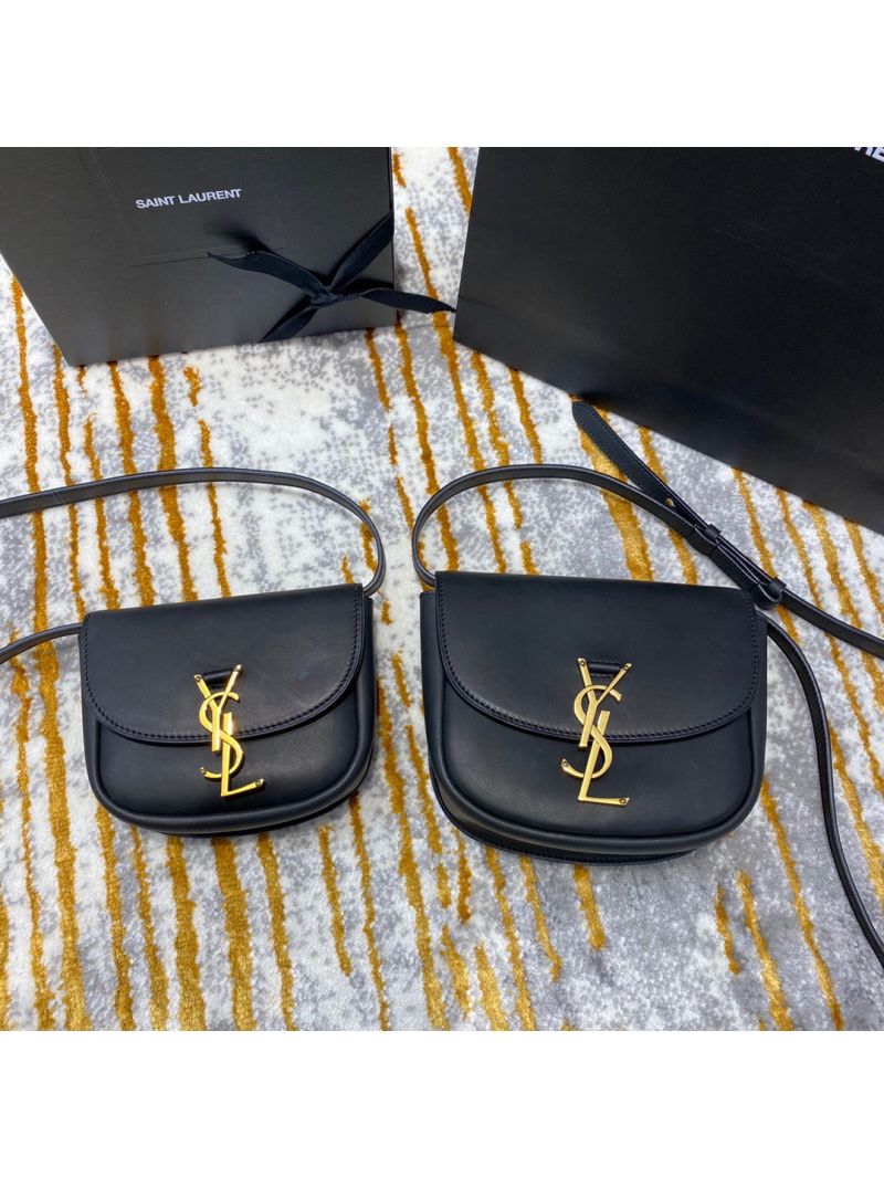 Saint Laurent YSL Kaia Satchel In Smooth Vintage Leather 619740 Black