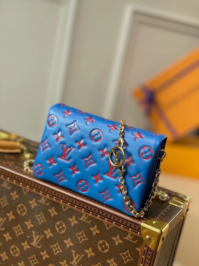 Louis Vuitton LV Pochette Coussin M80744 Blue Red