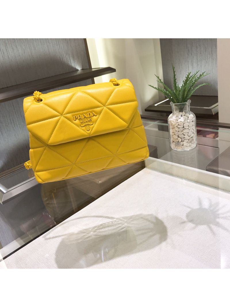 Prada Small Spectrum Shoulder Bag 1BD233 Yellow
