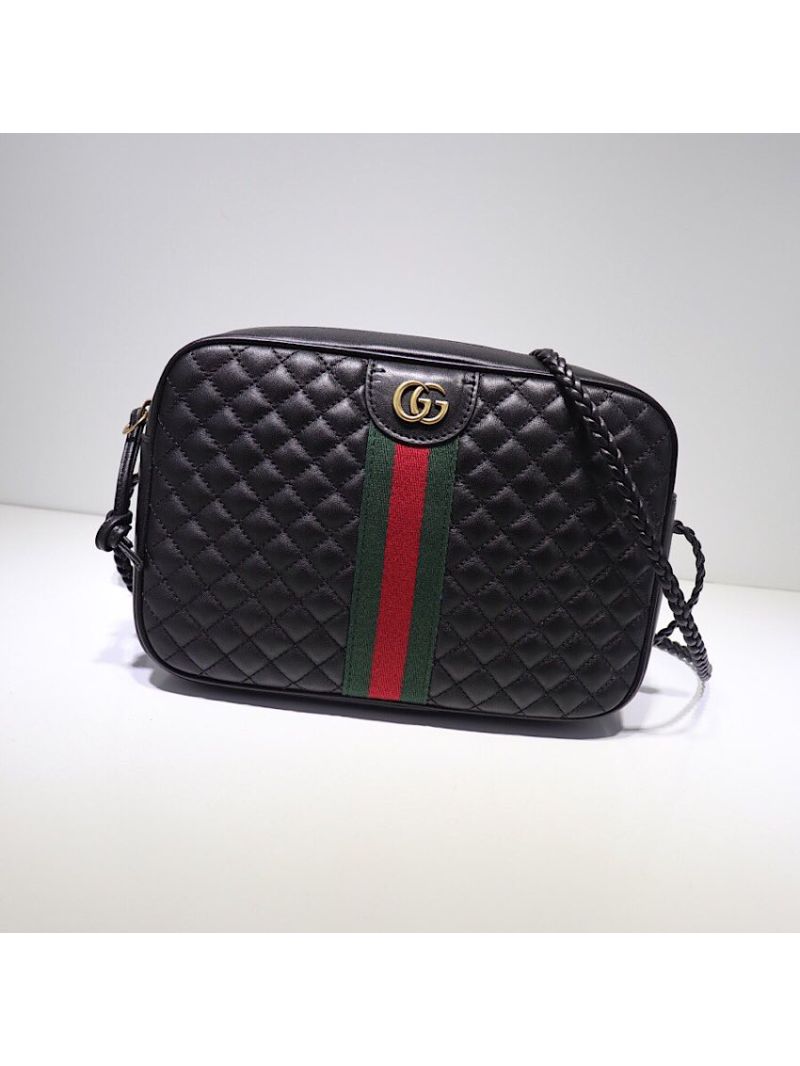 Gucci Quilted Leather Small Shoulder Bag 541051 Black
