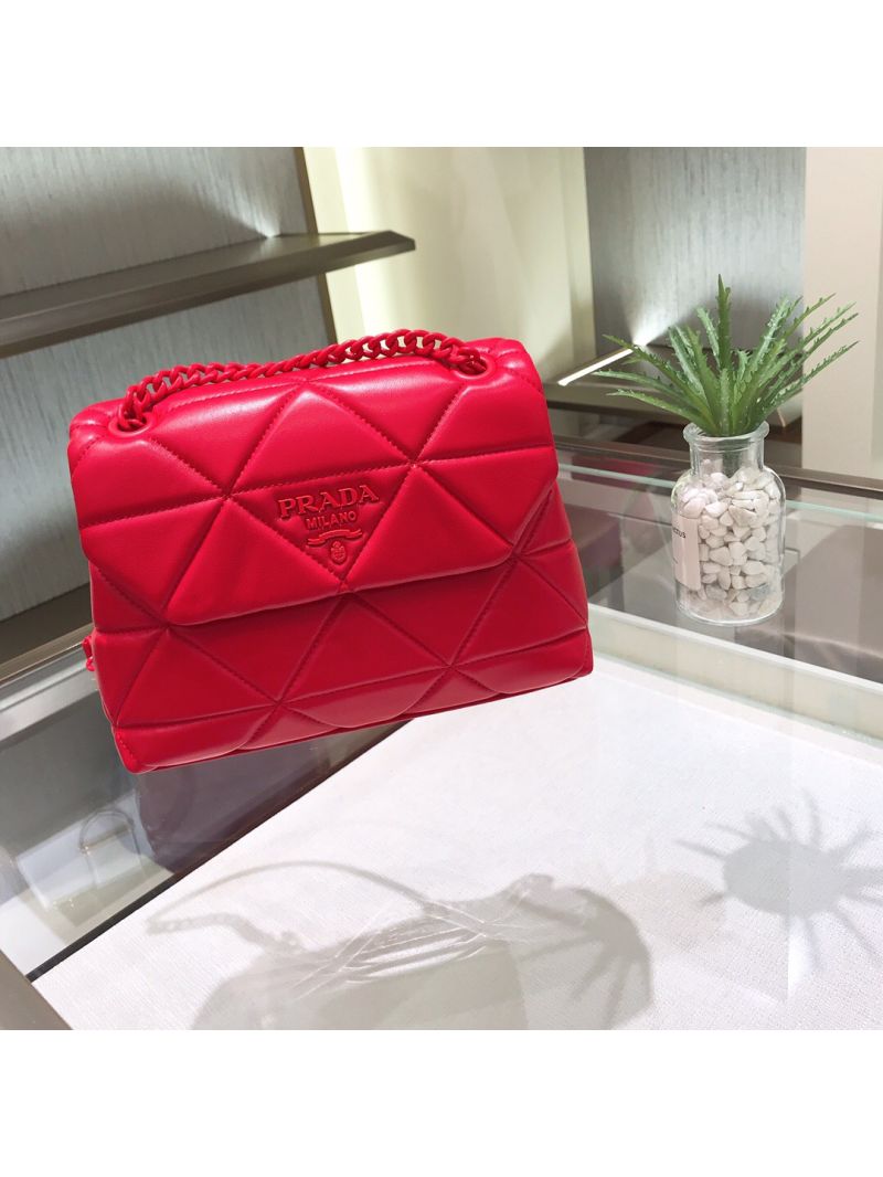 Prada Small Spectrum Shoulder Bag 1BD233 Red
