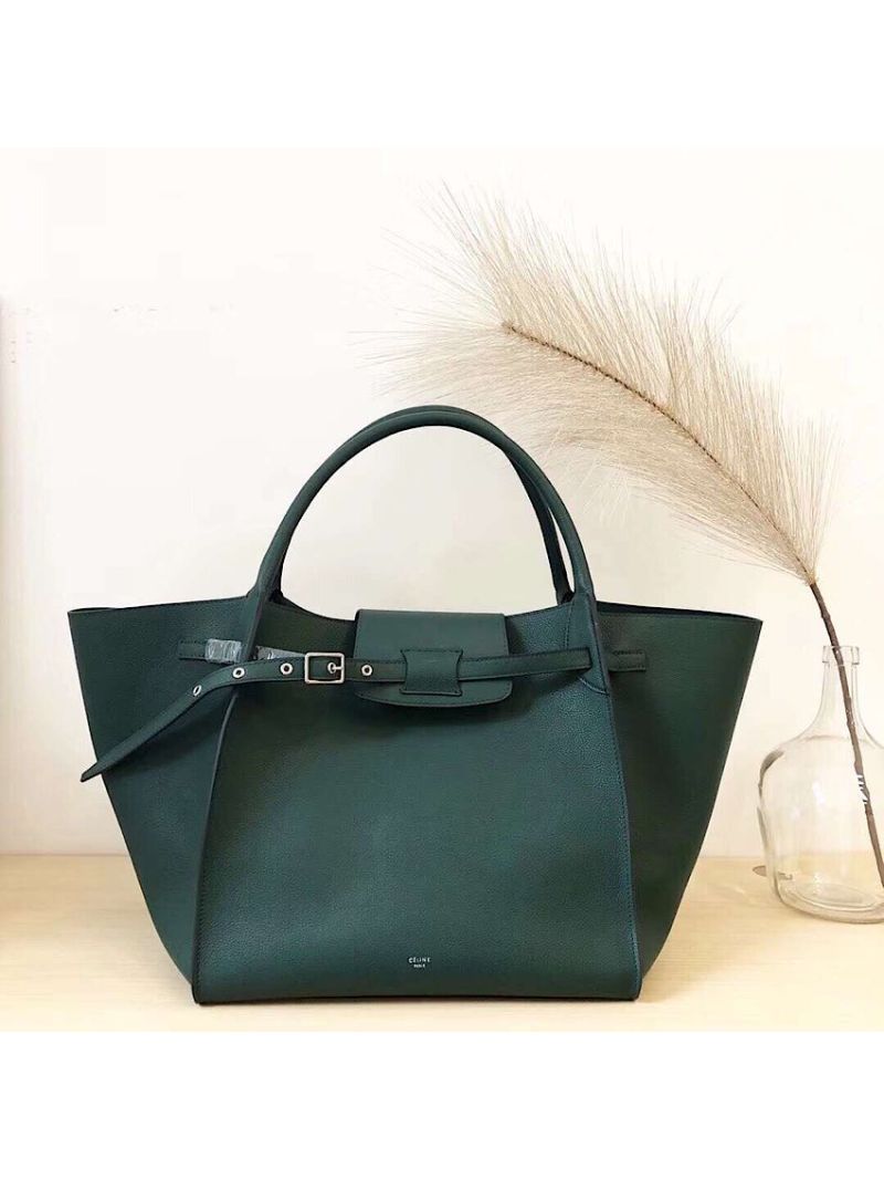 Celine Big Bag In Supple Grained Calfskin 2 Sizes Green 182863