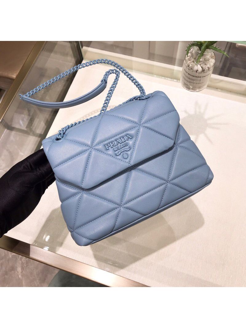 Prada Small Spectrum Shoulder Bag 1BD233 Baby Blue