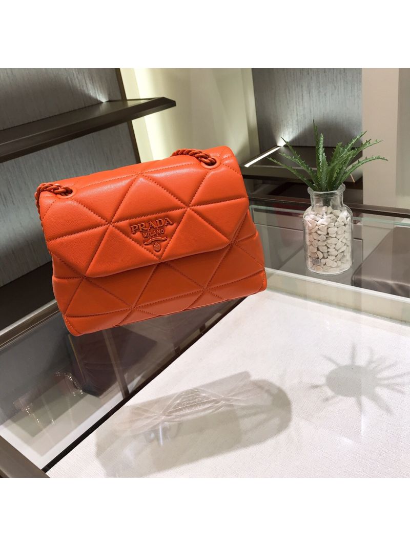 Prada Small Spectrum Shoulder Bag 1BD233 Orange