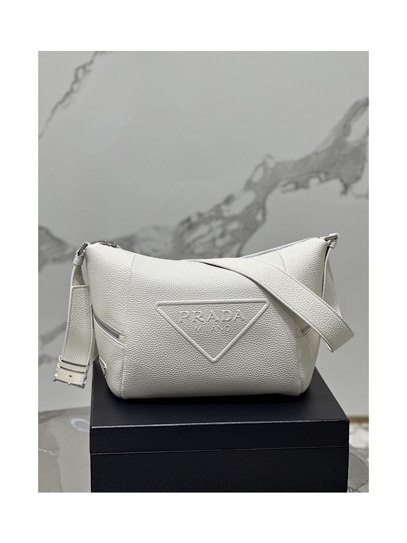 Prada Leather bag with shoulder strap 2VH165 White