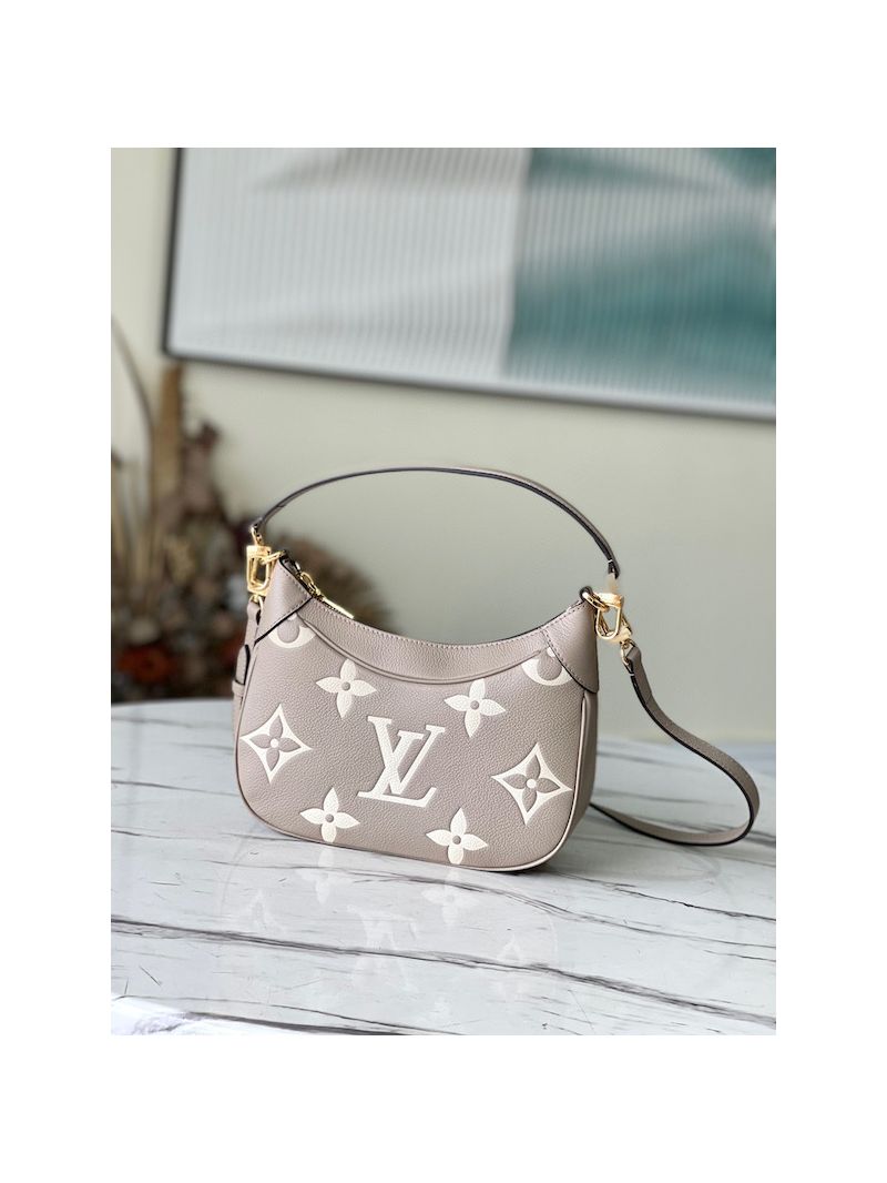 Louis Vuitton LV Bagatelle in Bi-color Monogram Empreinte leather M46002 Tourterelle Gray