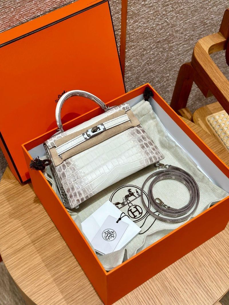 Hermès Mini Kelly Sellier II 20 in Himalaya Alligator Leather
