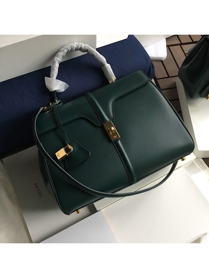 Celine 16 Bag In Satinated Calfskin 187373 2 Sizes Amazone