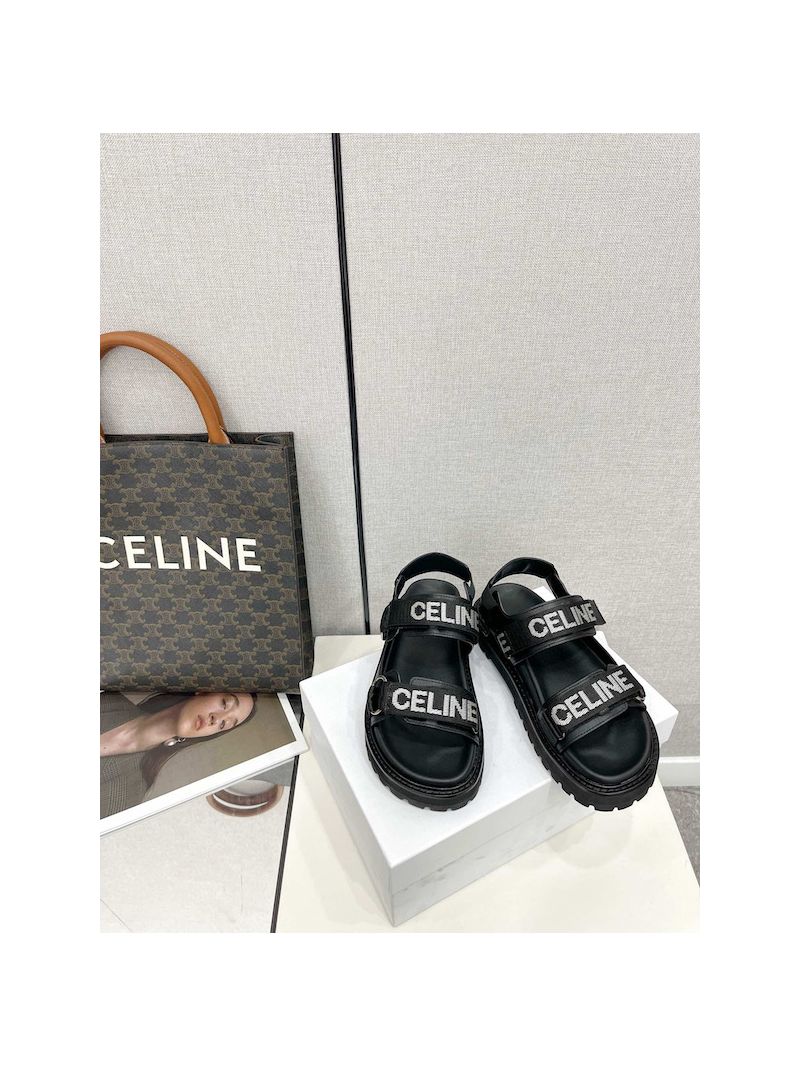 Celine Bulky Outdoor Sandal In Calfskin 345583
