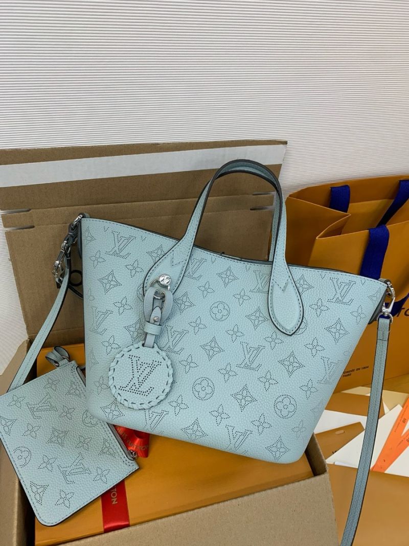 Louis Vuitton LV Blossom PM Mahina Calfskin M21909 Mineral Blue