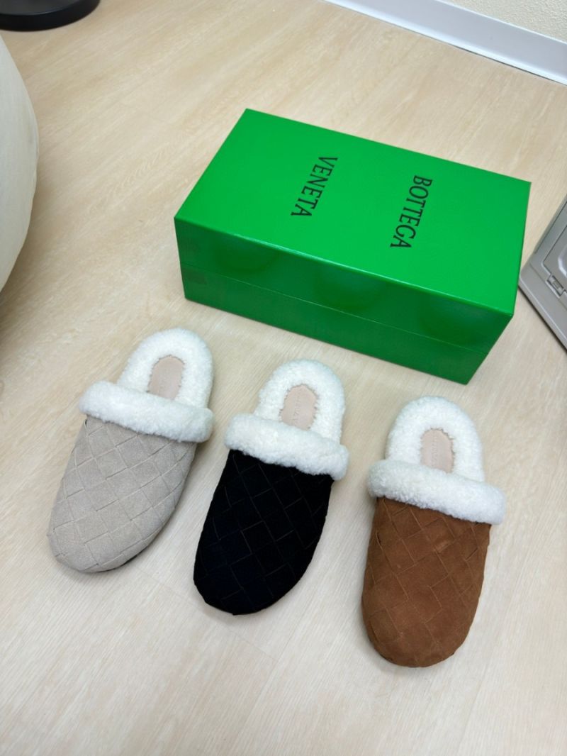 Bottega Veneta BV Reggie Slipper Padded Intrecciato Suede With Shearling Lining 811083