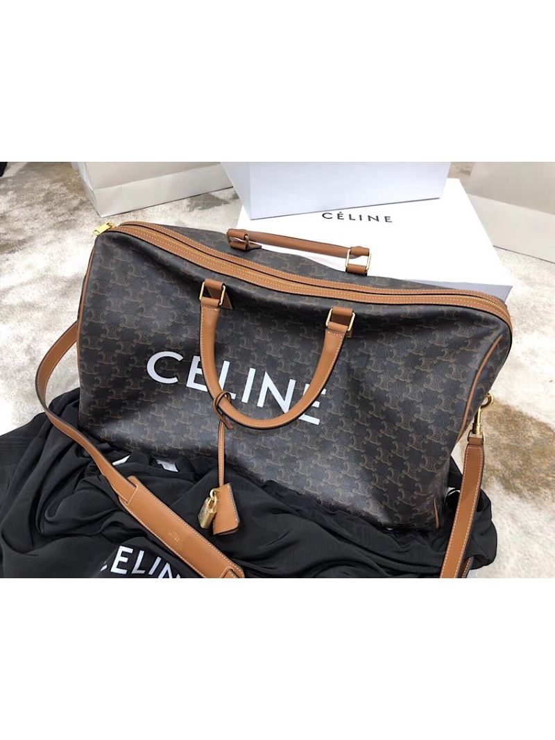 Celine Large Voyage Bag In Triomphe Canvas 191472