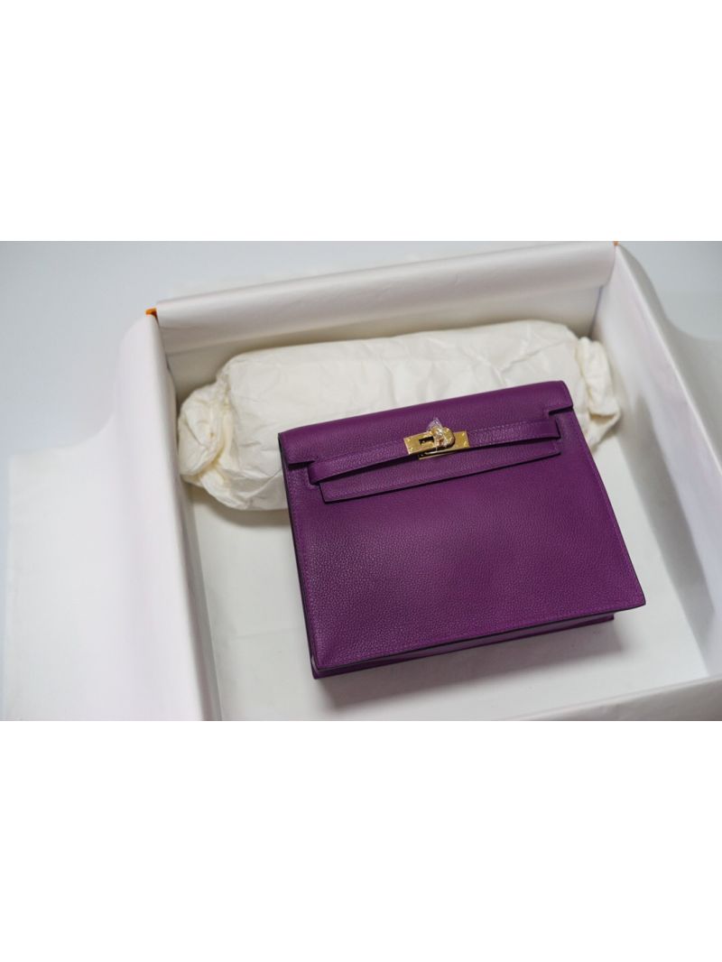 Hermès Evercolor Kelly Danse Bag in Anemone