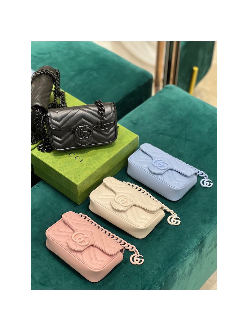 Gucci GG Marmont belt bag Resin 699757 Light pink