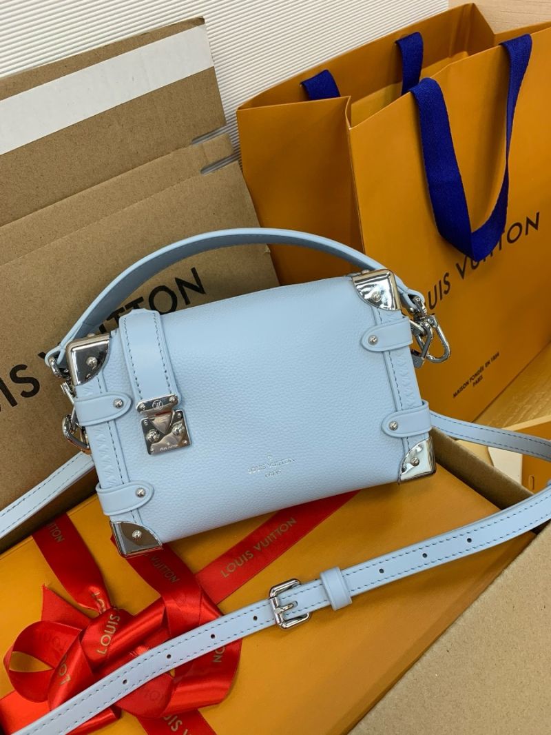 Louis Vuitton LV M25067 Side Trunk PM Grained calf leather Olympe Blue