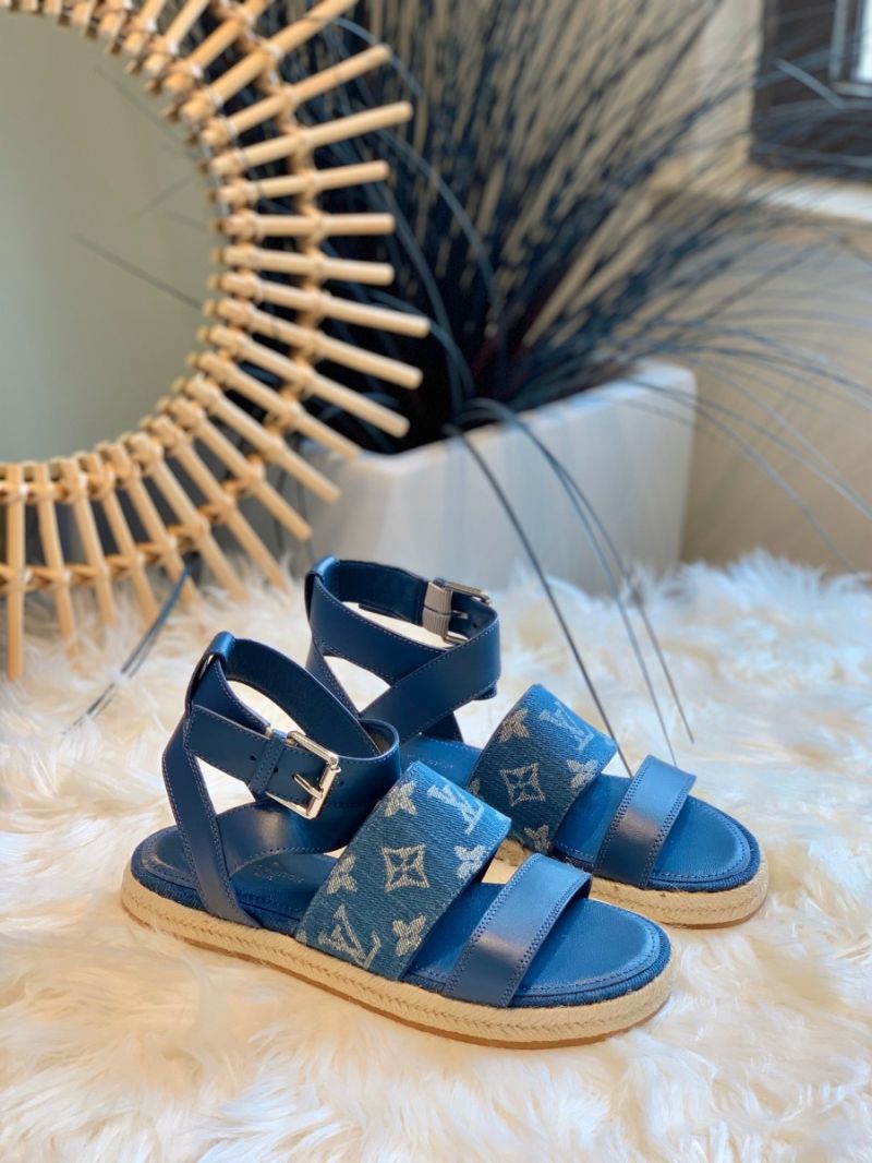Louis Vuitton LV Starboard Espadrille Sandal 1A7RCN Denim Blue