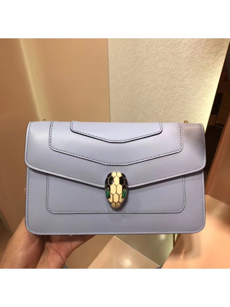 Bvlgari Serpenti Forever Flap Cover Bag 280177 Baby Blue