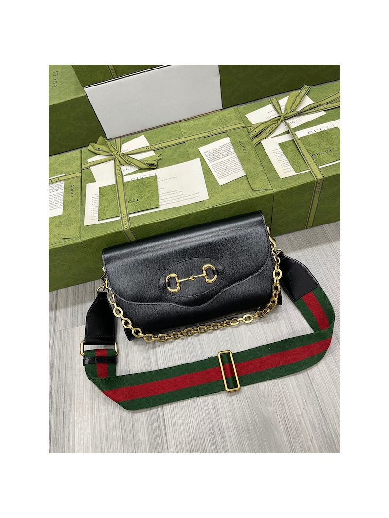 Gucci Horsebit 1955 Small Bag 677286 Black leather