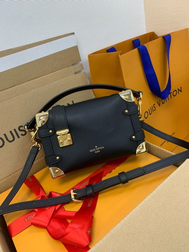 Louis Vuitton LV M23817 Side Trunk PM Grained calf leather Black