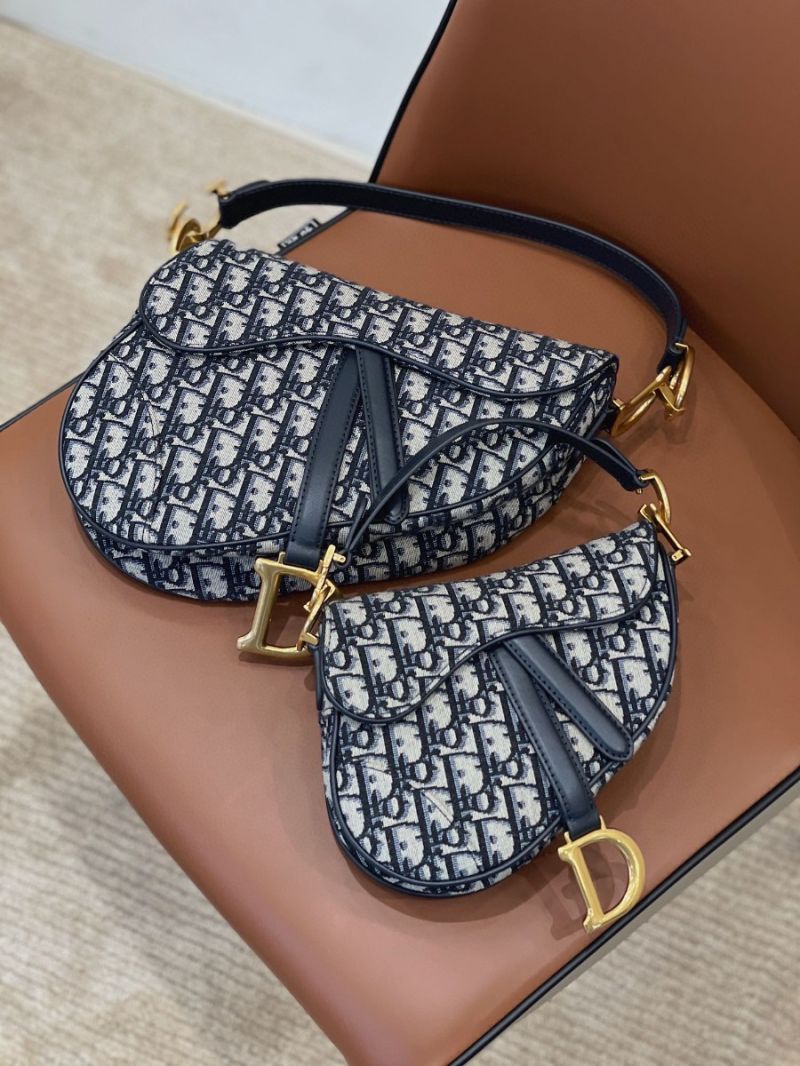 Dior Saddle Bag in Oblique Jacquard Canvas Blue