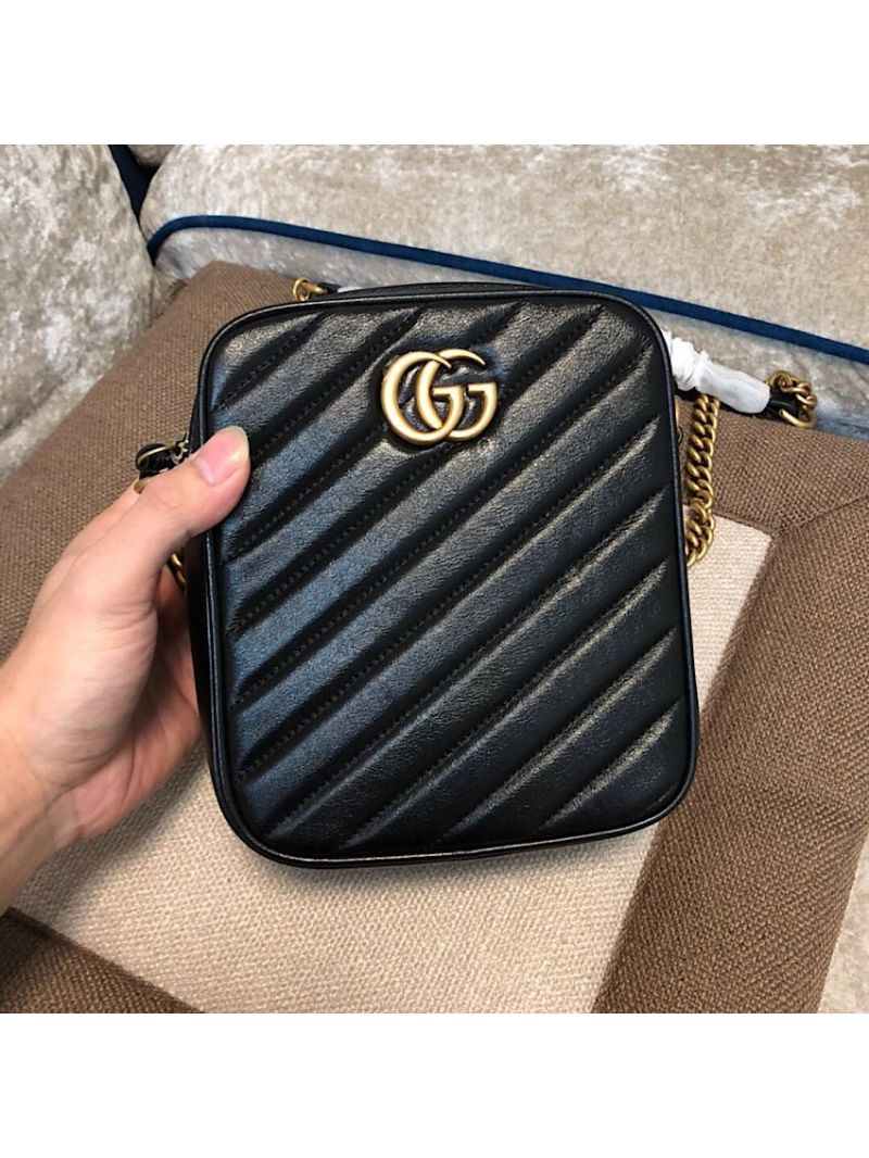 Gucci GG Marmont Mini Shoulder Bag 550155 Black