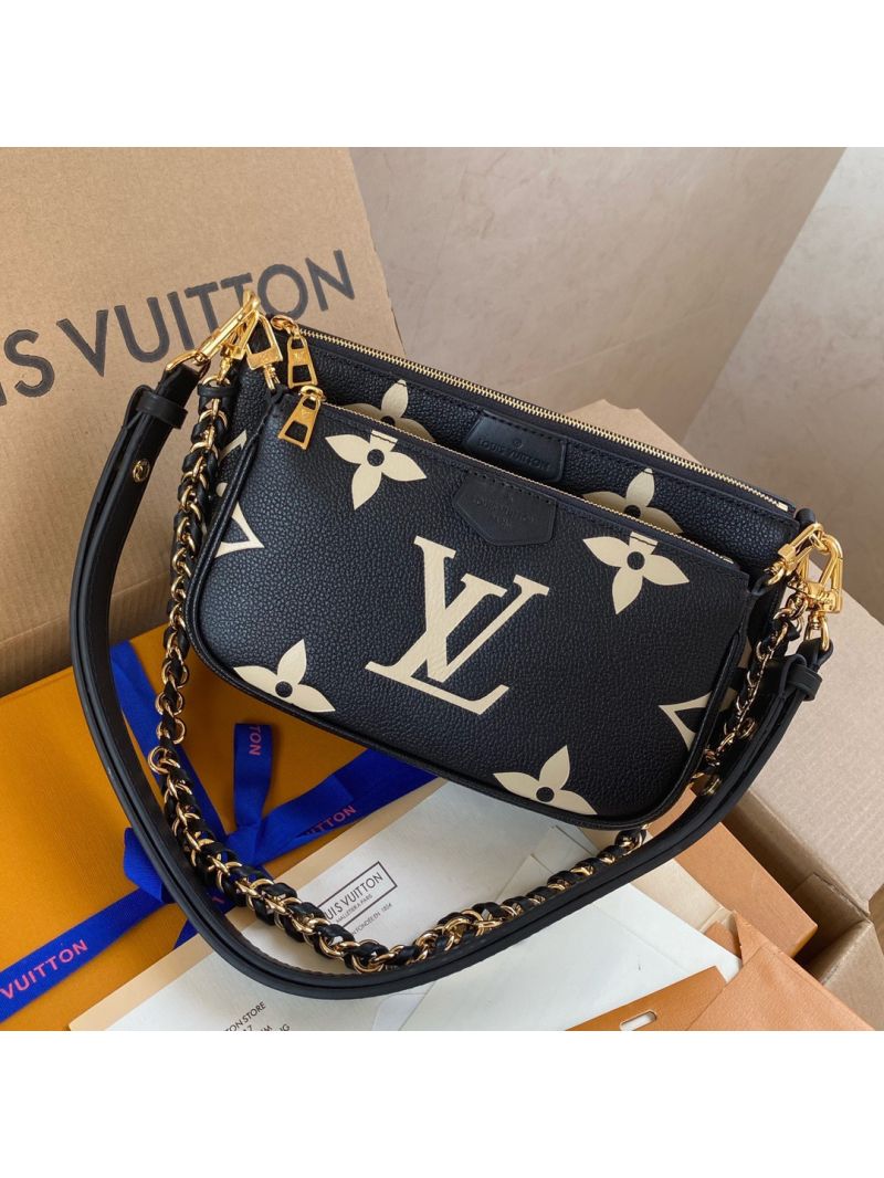Louis Vuitton LV Multi Pochette Accessoires M45777 Bi-Color Black