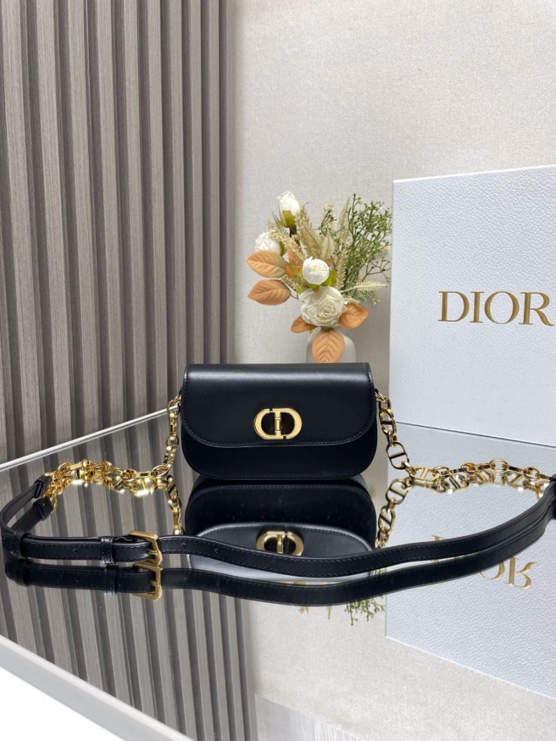 Dior Small 30 Montaigne Avenue Bag in Black Box Calfskin M9261