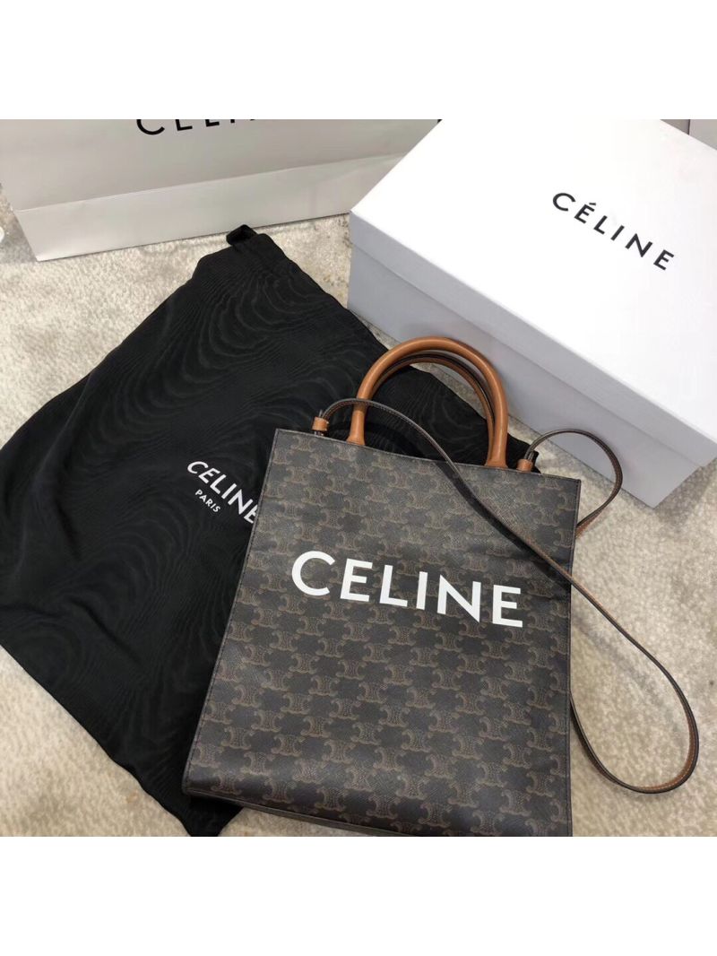 Celine Small Cabas Vertical In Triomphe Canvas 191542