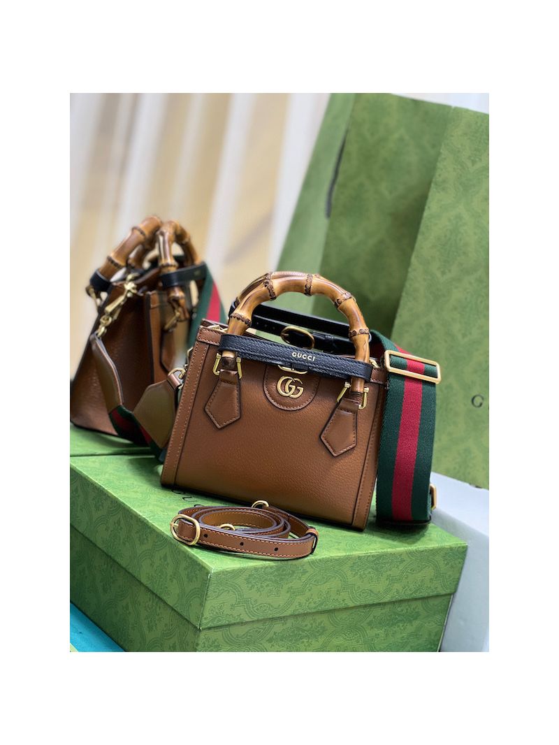 Gucci Diana mini tote leather bag 702732 Cuir