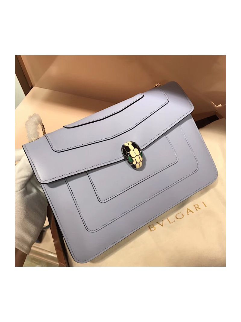 Bvlgari Serpenti Forever Flap Cover Bag 284954 Baby Blue