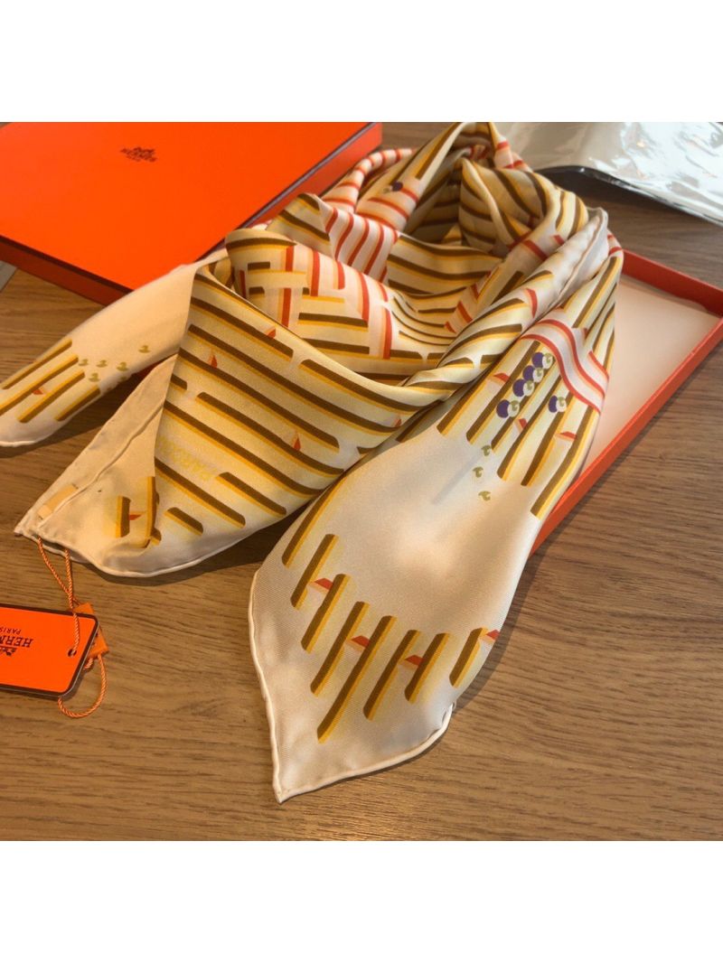 Hermes Marquis De Lafayette Scarf 0659 Yellow