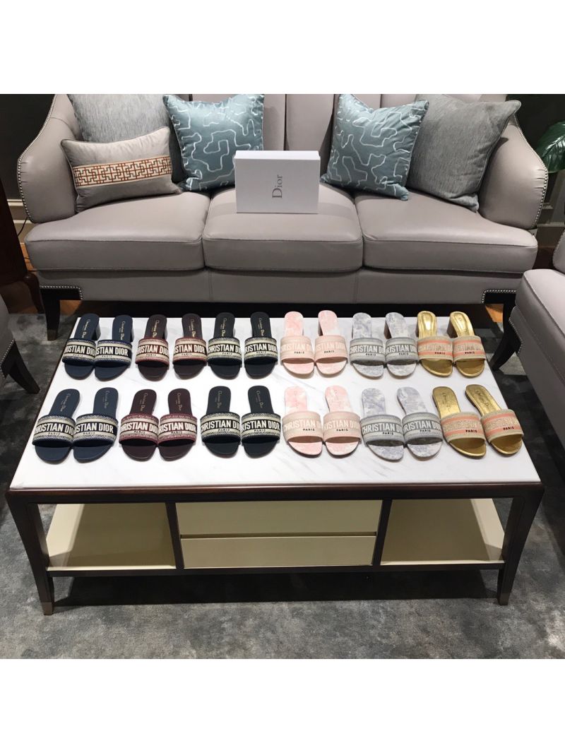 Dior DWAY Mule Embroidery KCQ166 Black