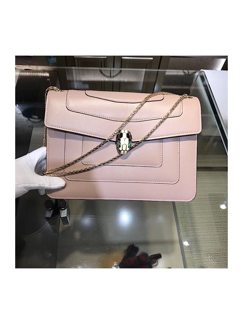 Bvlgari Serpenti Forever Flap Cover Bag 284954 Rose Poudre