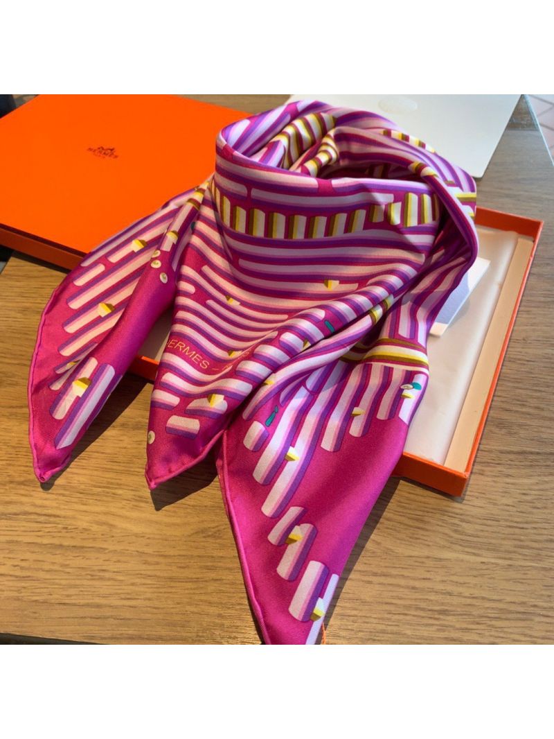 Hermes Marquis De Lafayette Scarf 0659 Fuschia