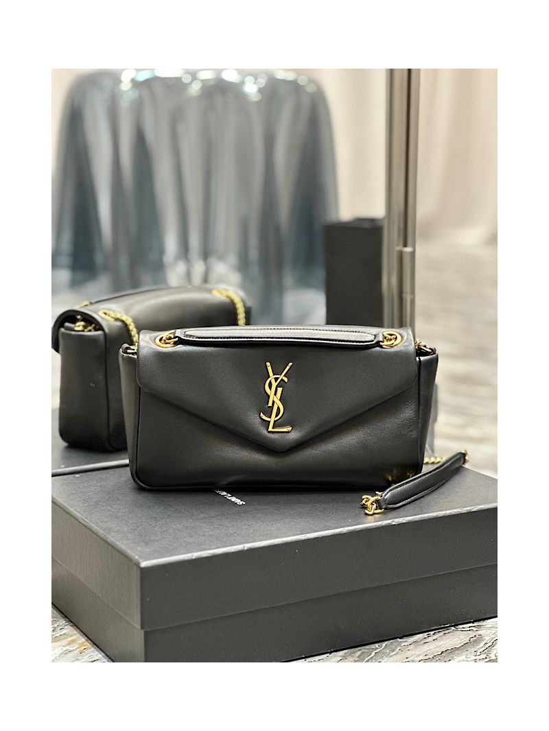 Saint Laurent YSL Calypso In Lambskin 734153 Black