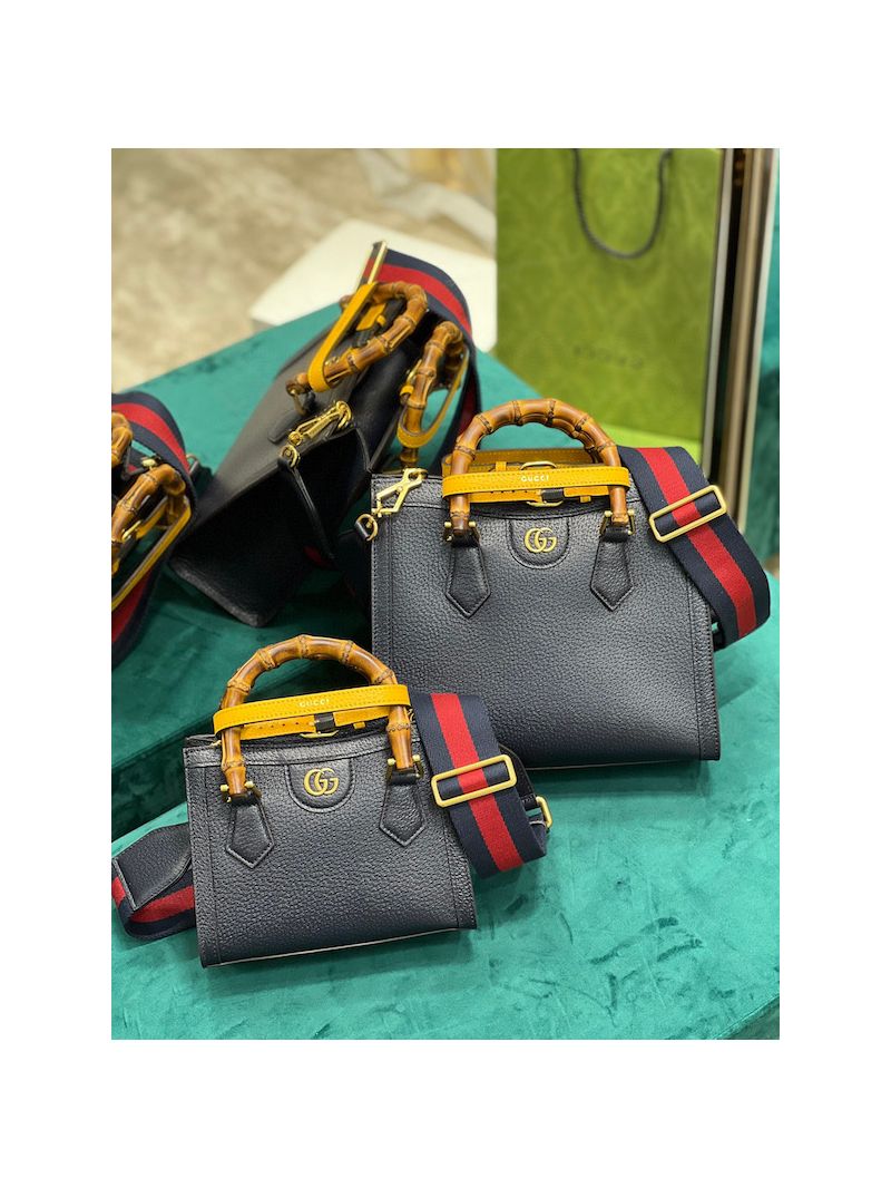 Gucci Diana small tote leather bag 702721 Royal blue