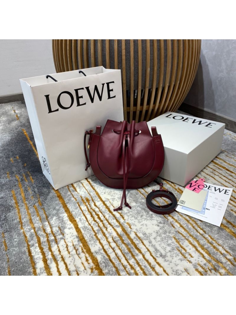 Loewe Horseshoe Bag in Nappa Calf Leather Wine 446748