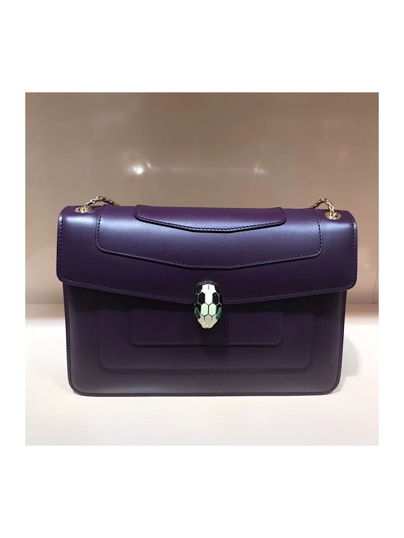 Bvlgari Serpenti Forever Flap Cover Bag 284954 Wisteria Jade