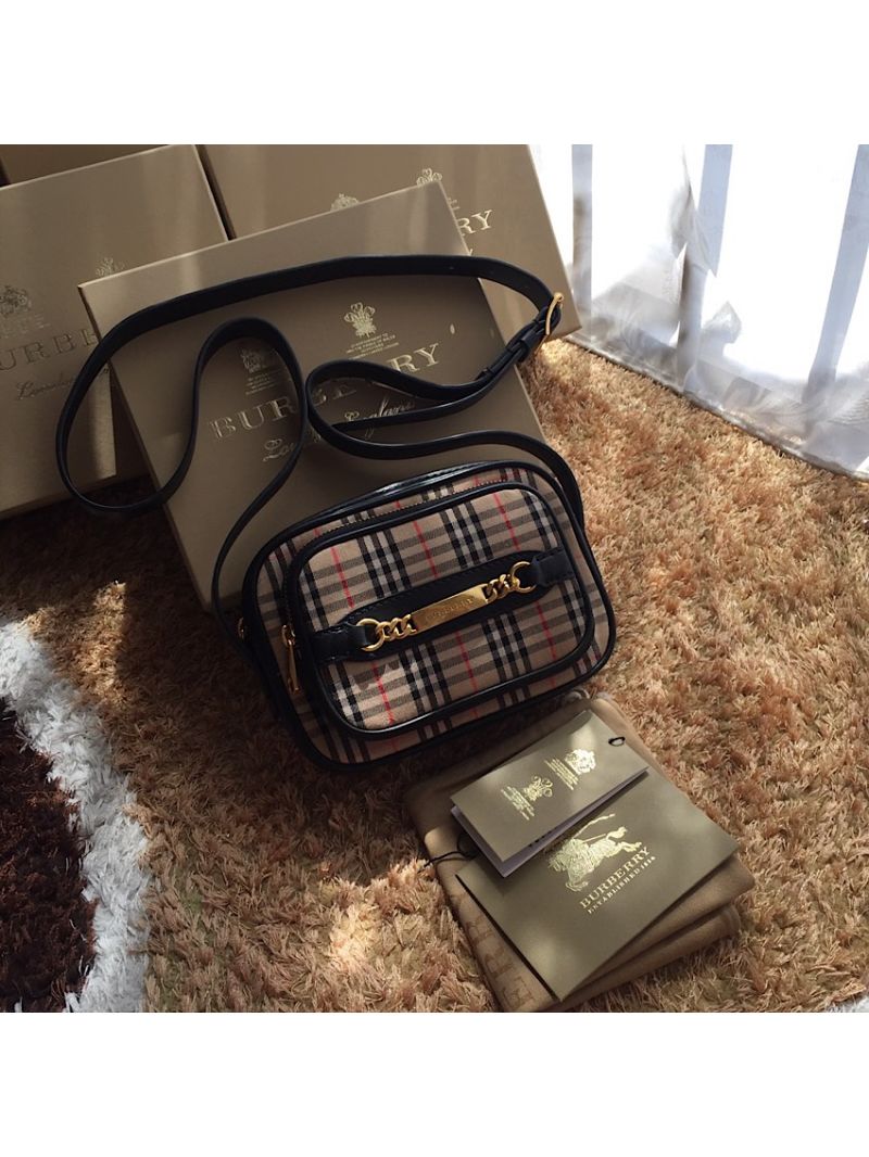 Burberry The 1983 Check Link Camera Bag Black