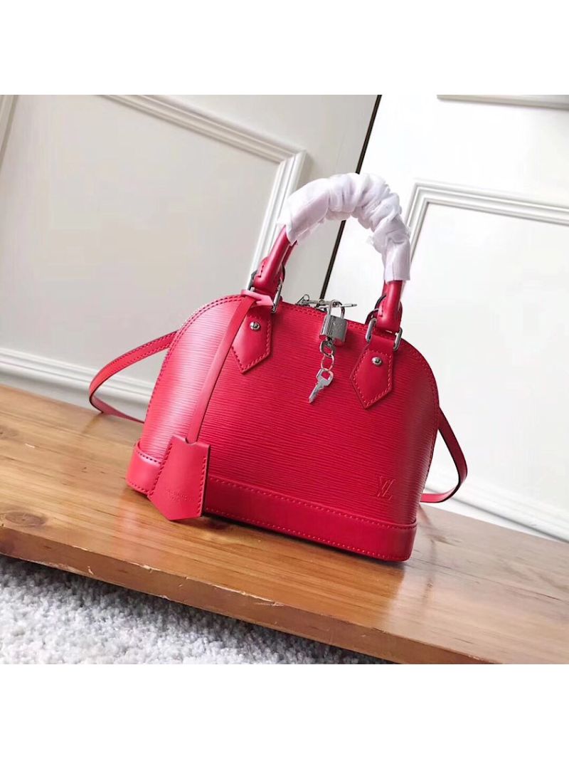 Louis Vuitton LV Alma Epi Leather BB PM M41160 Red