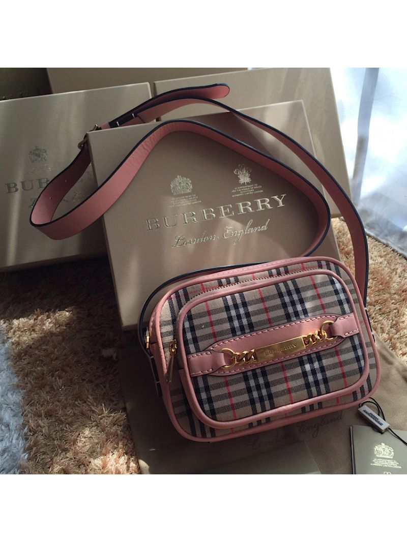 Burberry The 1983 Check Link Camera Bag Pink