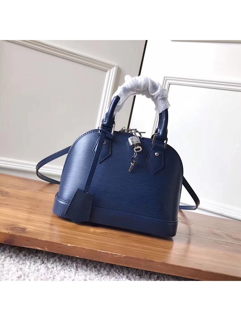 Louis Vuitton LV Alma Epi Leather BB PM M41160 Indigo