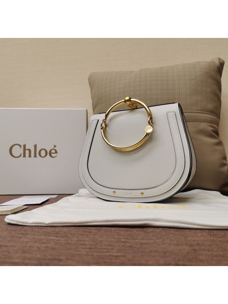 Chloe Nile Bracelet Bag White