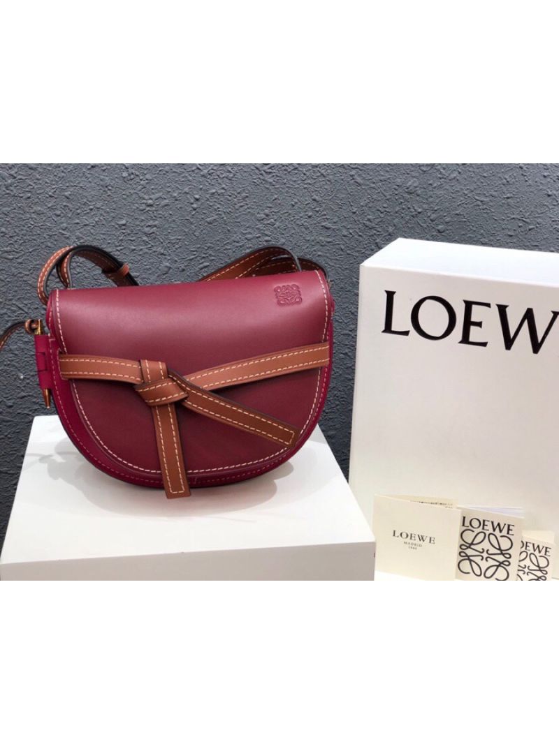 Loewe Gate Small Bag 397511 Oxblood/ Wine